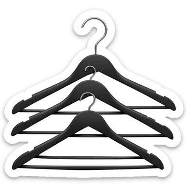 black hangers for clothes sticker