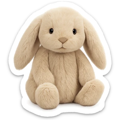 cute holland lop jellycat bunny plushie sticker