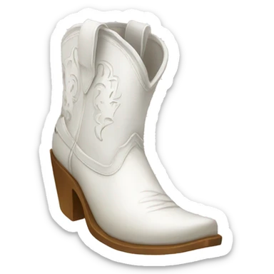 White cowgirl boots  sticker