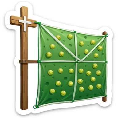 Pickleball and a Cross sticker