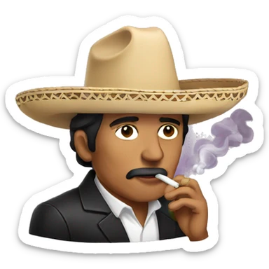 mexican man smoking sticker