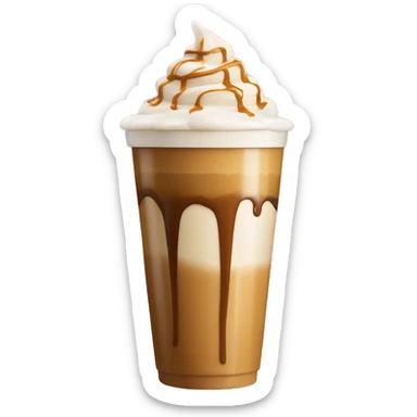 Frappuccino caramel drizzle ￼ with caramel creamer ￼  ￼ sticker