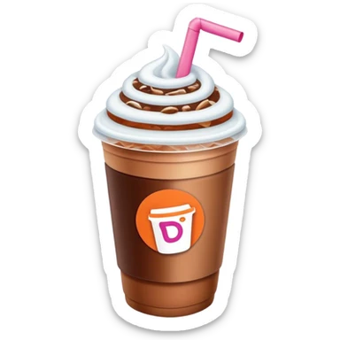 Dunkin iced coffee sticker