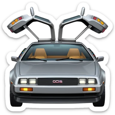 Delorean time machine sticker