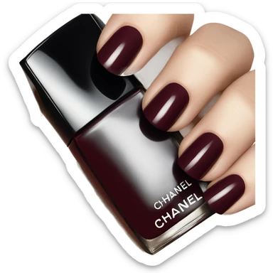 Dark red nail polish by Chanel sticker