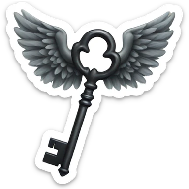 winged key sticker