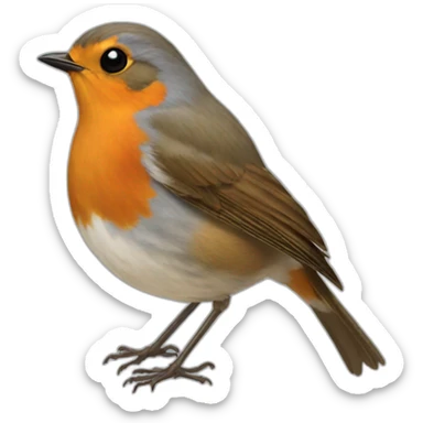 Robin bird sticker