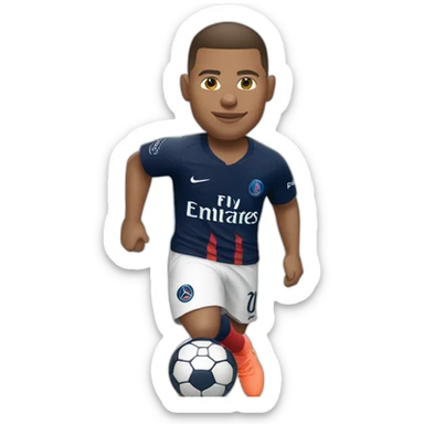 mbappé-playing-football-psg sticker