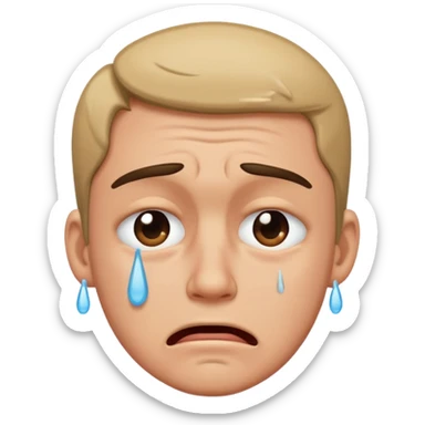 Dude crying  sticker