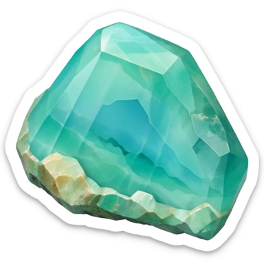 peruvian opal gemstone raw crystal mineral detailed sticker