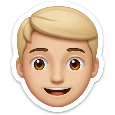 frustrated but smiling sticker