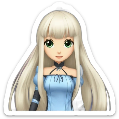 chii chobits in Manchestercity outfit sticker