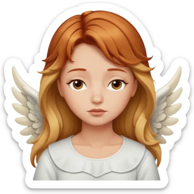 Sleepy angel with auburn hair the blonde balayage sticker