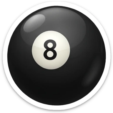 eight ball (billards) sticker