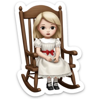 Annabelle doll from The Conjuring movie sticker