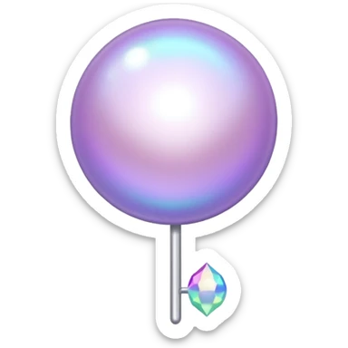 lilac style pearl pin for notes sticker