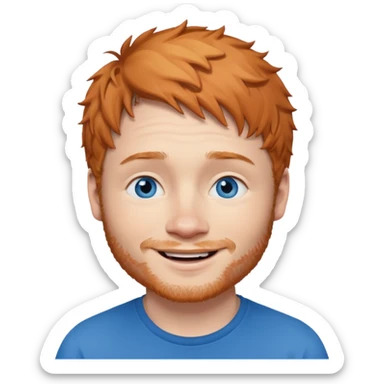 Ed Sheeran with blue eyes sticker