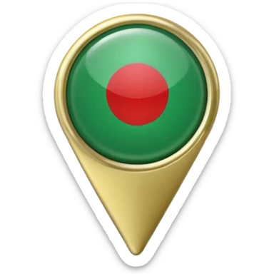 location pin Italy milan green sticker
