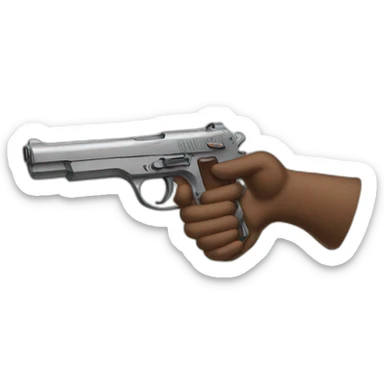 Gun hand sticker