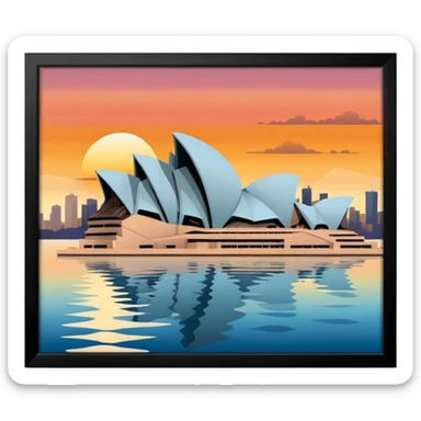 Sydney Opera House at sunset sticker