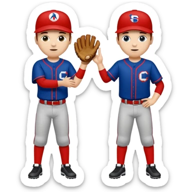 quiero dos equipos enemigos de baseball  sticker