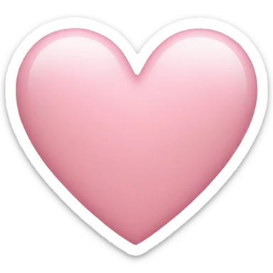 light pink heart sticker