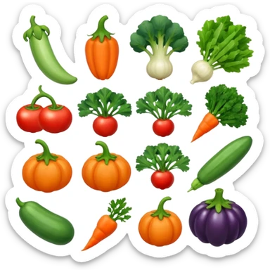 Veg name english  sticker