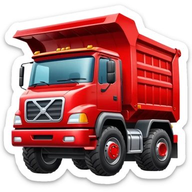 Big red tump truck sticker
