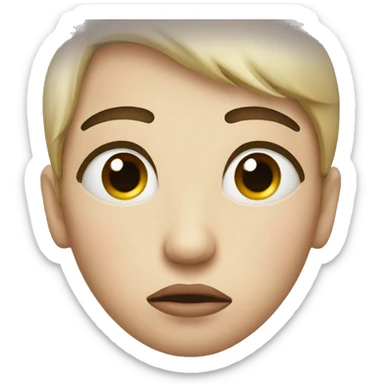 Face with black eye swollen sticker