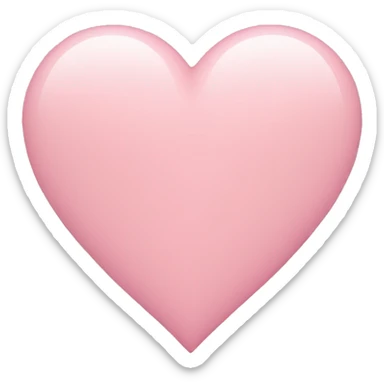 Pastel pink heart emoji sticker