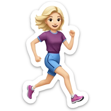 Running to brunch club  sticker