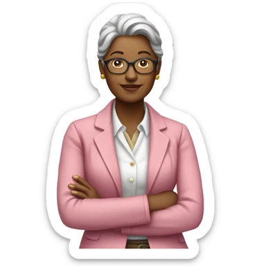 Historian tutor woman in a pink jacket sticker
