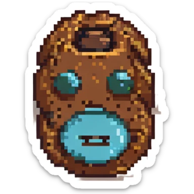 A coffee bean with a face, anthropomorphized to look like a man sticker
