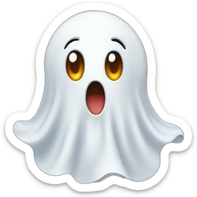 BOO ghost from Mario with pacifier sticker