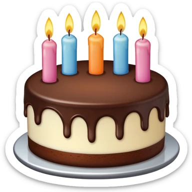 birthday cake oven sticker