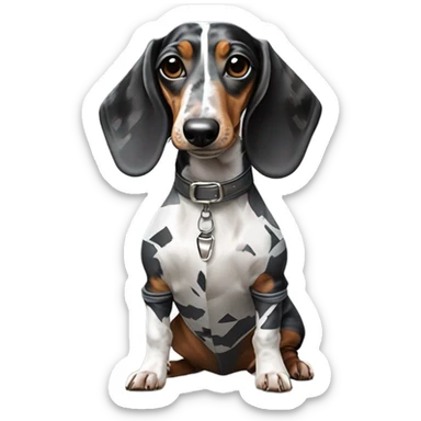 Arlequin dachshund sticker
