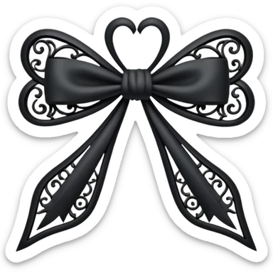 A bow in the style of wicked movie  sticker
