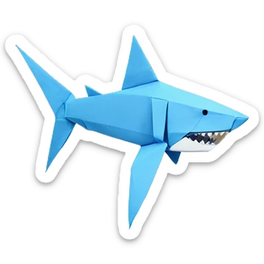 origami shark sticker