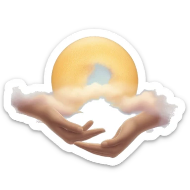 Dos manos apuntando al cielo con el dedo indice sticker