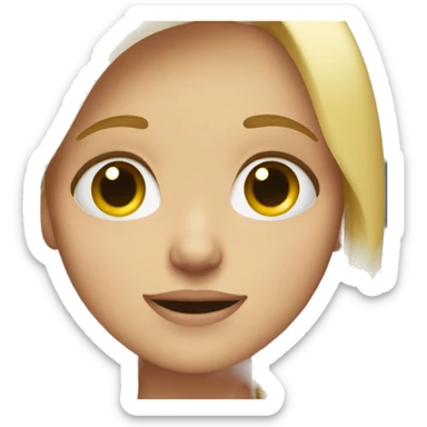 Blonde girl happy but crying tears sticker