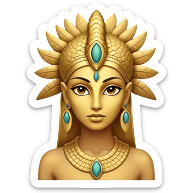 annunaki attractive female reptilian head sticker