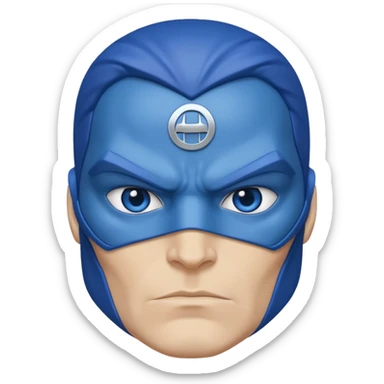 Blue halmat super hero face sticker