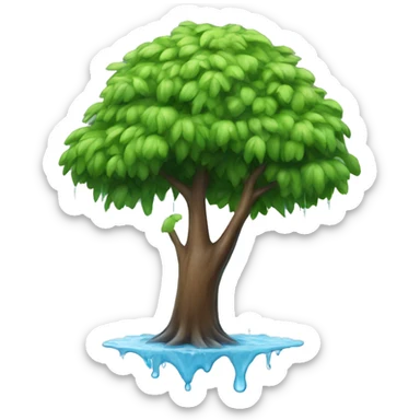 tree can lean when it is wet sticker
