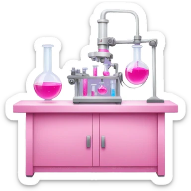 Pink laboratory  sticker