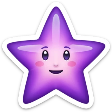 Purple void star that looks ethereal sticker