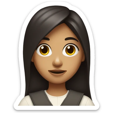 A girl with dark hair and a bible in her hands sticker