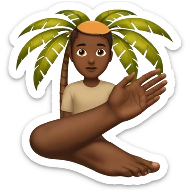 
palm in profile shows feet sticker