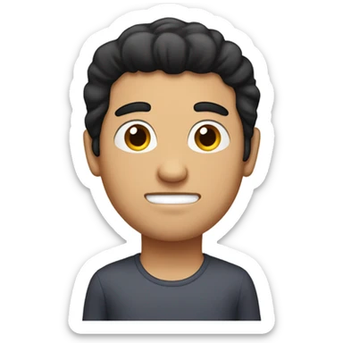 Black haired guy with a donut as his body sticker