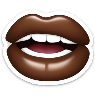 Lip gloss stick brown sticker