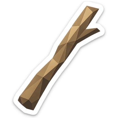 polygonal low-poly stick with geometric shapes sticker